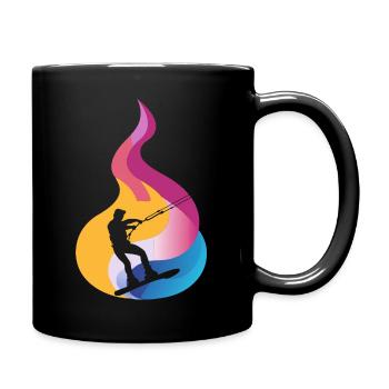 Wakeboarden Wakeboarding - Tasse einfarbig - Schwarz - Rechts