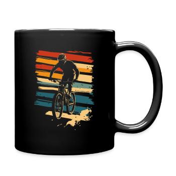 Mountain Biking Mountain Bike Vintage - Full Colour Mug - black - Right