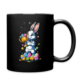 Easter Bunny Easter Eggs Egg Hunt Winner Cup - Full Colour Mug - black - Right