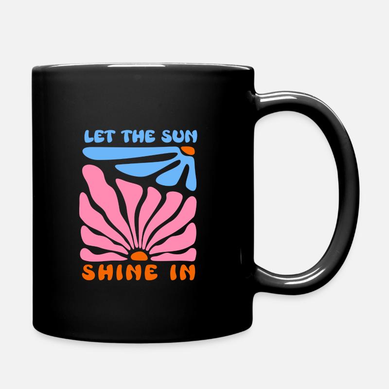 Let the Sun shine in - Florales Muster Design 2025 - Tasse einfarbig - Schwarz