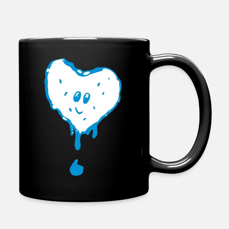 Süßes gelbes Herz - Tasse einfarbig - Schwarz