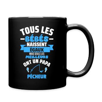 Baby,Fisherman Dad,Fishing,Baby shower gift,Humor - Full Colour Mug - black - Right