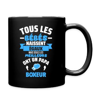 Bébé de Papa boxeur, boxe, cadeau de naissance - Mug uni - noir - Droite