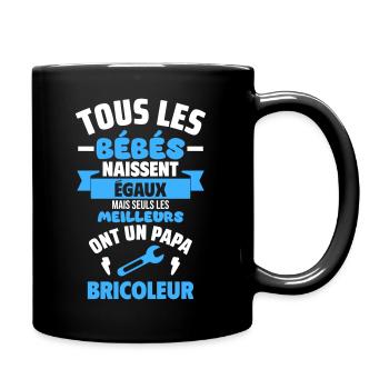 Bébé de papa bricoleur,humour,bricolage,naissance - Mug uni - noir - Droite