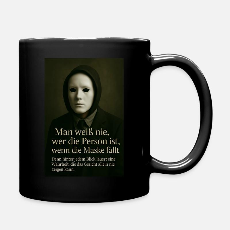 Maske - Tasse einfarbig - Schwarz