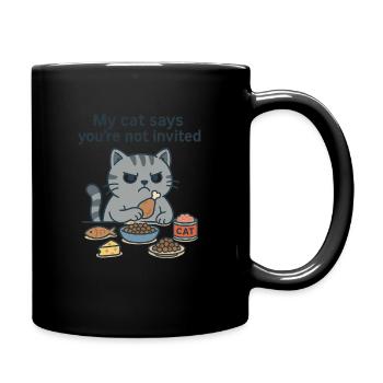 Le chat dit non - Mug uni - noir - Droite