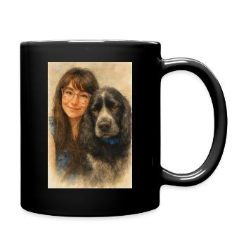 Beste Freunde für immer - Tasse einfarbig - Schwarz - Rechts