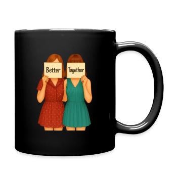 Mieux ensemble – Girlfriends Design - Mug uni - noir - Droite