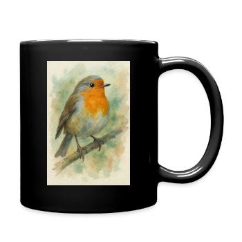 rotkehlchen - Tasse einfarbig - Schwarz - Rechts