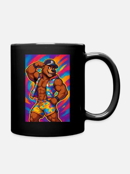 Bär model - Tasse einfarbig - Schwarz