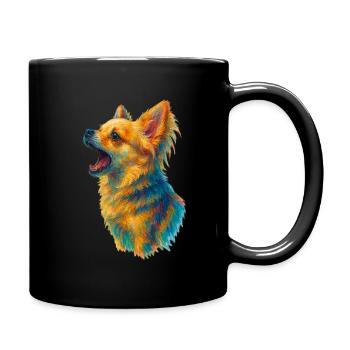 Chihuahua – Aus der Wildnis rufend - Tasse einfarbig - Schwarz - Rechts