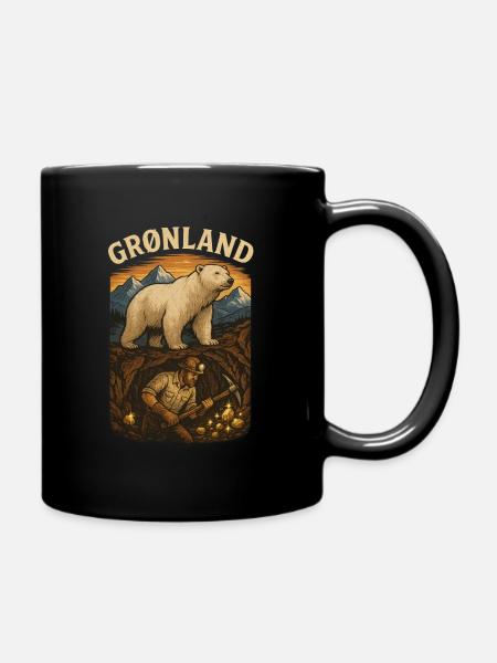 Grönland - Tasse einfarbig - Schwarz