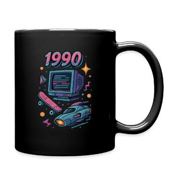 Design rétro futuriste Fusion 1990 - Mug uni - noir - Droite