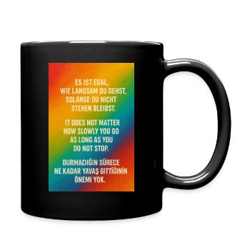 Motivation 25.05.25 - Tasse einfarbig - Schwarz - Rechts