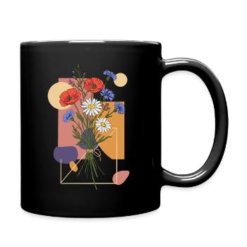 A bouquet of wildflowers - Full Colour Mug - black - Right