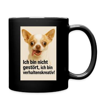 Nicht gestört, individuell mit Carakter - Tasse einfarbig - Schwarz - Rechts