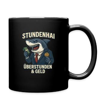 Stundenhai Handwerker Mechaniker Schlosser Tier - Tasse einfarbig - Schwarz - Rechts