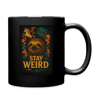Stay Weird - Conception amusante de paresseux - Mug uni - noir - Droite