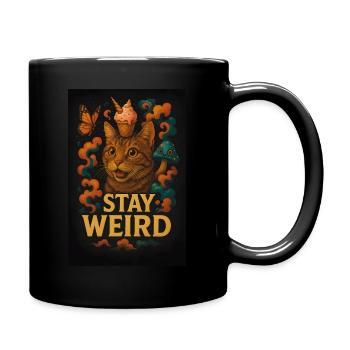 Cat Design – Restez bizarre - Mug uni - noir - Droite