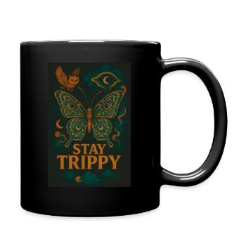 Schmetterling - Stay Trippy - Tasse einfarbig - Schwarz - Rechts