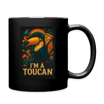 I'm a Toucan – Lustiges Tierdesign - Tasse einfarbig - Schwarz - Rechts