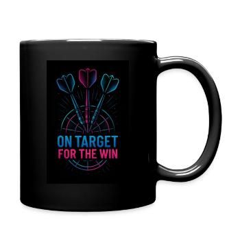 On Target – Darts Neon Edition - Tasse einfarbig - Schwarz - Rechts
