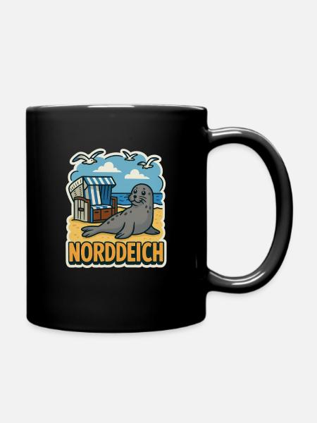 Norddeich - Tasse einfarbig - Schwarz