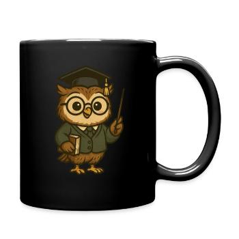 Owl Teacher - Full Colour Mug - black - Right