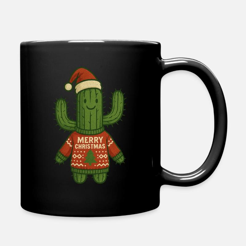 Cactus Noël Moche Noël - Mug uni - noir