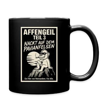 Affengeil Teil 3 - Tasse einfarbig - Schwarz - Rechts