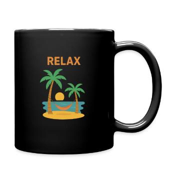 Relax - Tasse einfarbig - Schwarz - Rechts