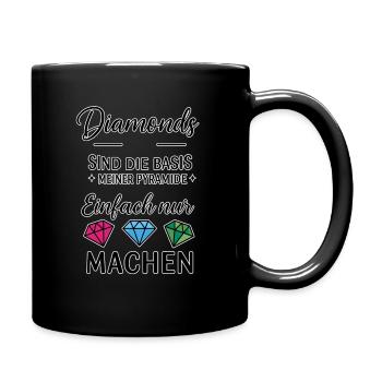 Les diamants sont la base de ma pyramide - Mug uni - noir - Droite