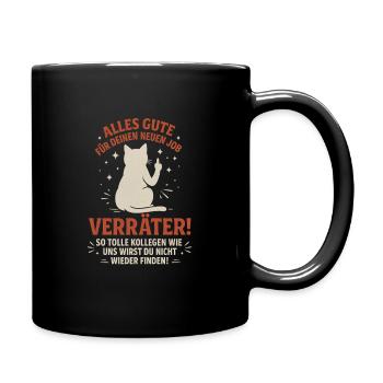 Abschied Kollegen Jobwechsel Arbeitskollege - Tasse einfarbig - Schwarz - Rechts