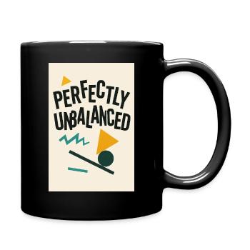 perfekt unausgeglichen - Tasse einfarbig - Schwarz - Rechts