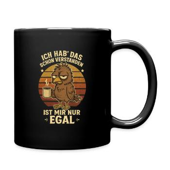 Lève-tôt Je m’en fiche café drôle - Mug uni - noir - Droite