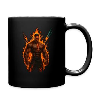 warrior - Tasse einfarbig - Schwarz - Rechts