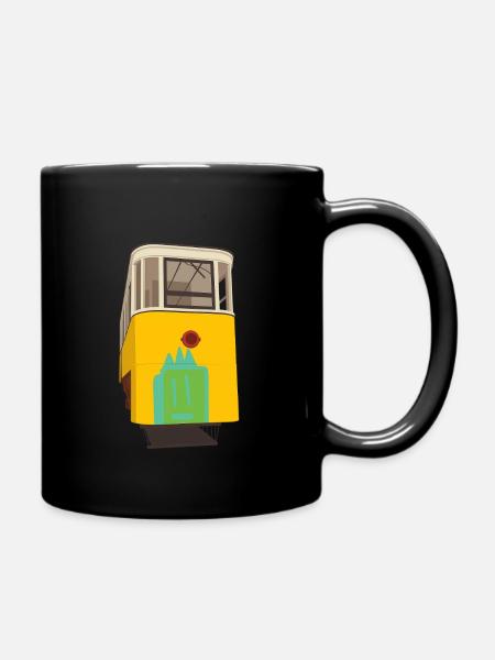Seilbahn - Tasse einfarbig - Schwarz