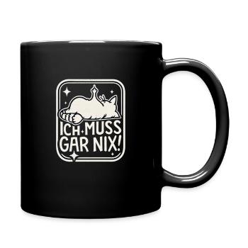 Je n’ai rien à faire, chat paresseux - Mug uni - noir - Droite