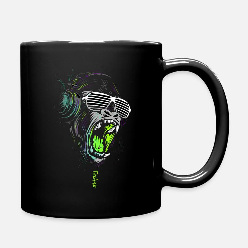 techno - Tasse einfarbig - Schwarz