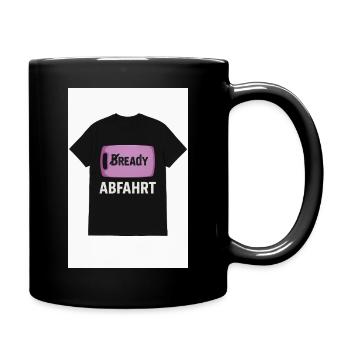 Bready Abfahrt T-Shirt mit Backwaren-Motiv - Tasse einfarbig - Schwarz - Rechts