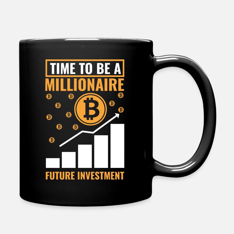 Bitcoin Shirt for Crypto Fans - Full Colour Mug - black