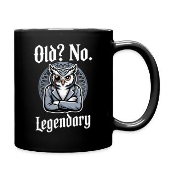 Alter Kein legendärer Eulen-Geburtstag - Tasse einfarbig - Schwarz - Rechts
