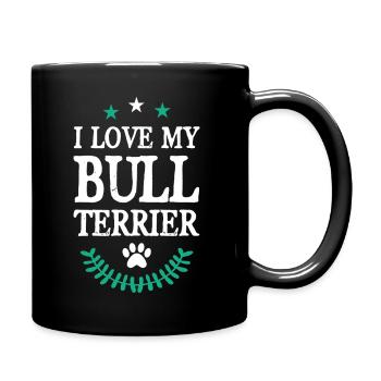 BULL TERRIER - Tasse einfarbig - Schwarz - Rechts