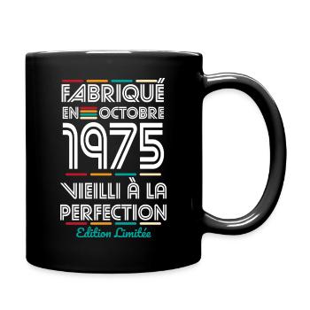 50. Jahrestag – Hergestellt im Oktober 1975 - Tasse einfarbig - Schwarz - Rechts