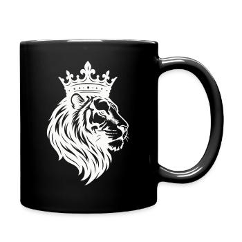 Löwe Krone King - Tasse einfarbig - Schwarz - Rechts