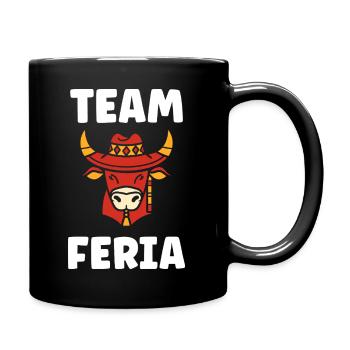 Vache style ferme avec chapeau feria - Mug uni - noir - Droite