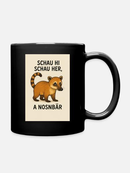 Nosnbär - Tasse einfarbig - Schwarz