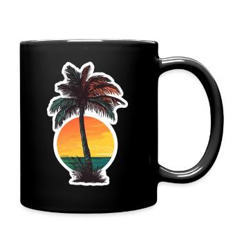 Palm tree - Full Colour Mug - black - Right