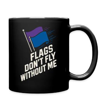 Colorguard Captain Marching Band Flag Twirl Team - Full Colour Mug - black - Right