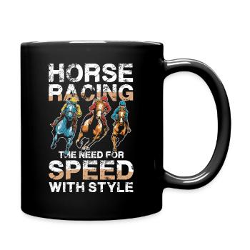  Pferderennen The Need For Speed With Style Jockey - Tasse einfarbig - Schwarz - Rechts